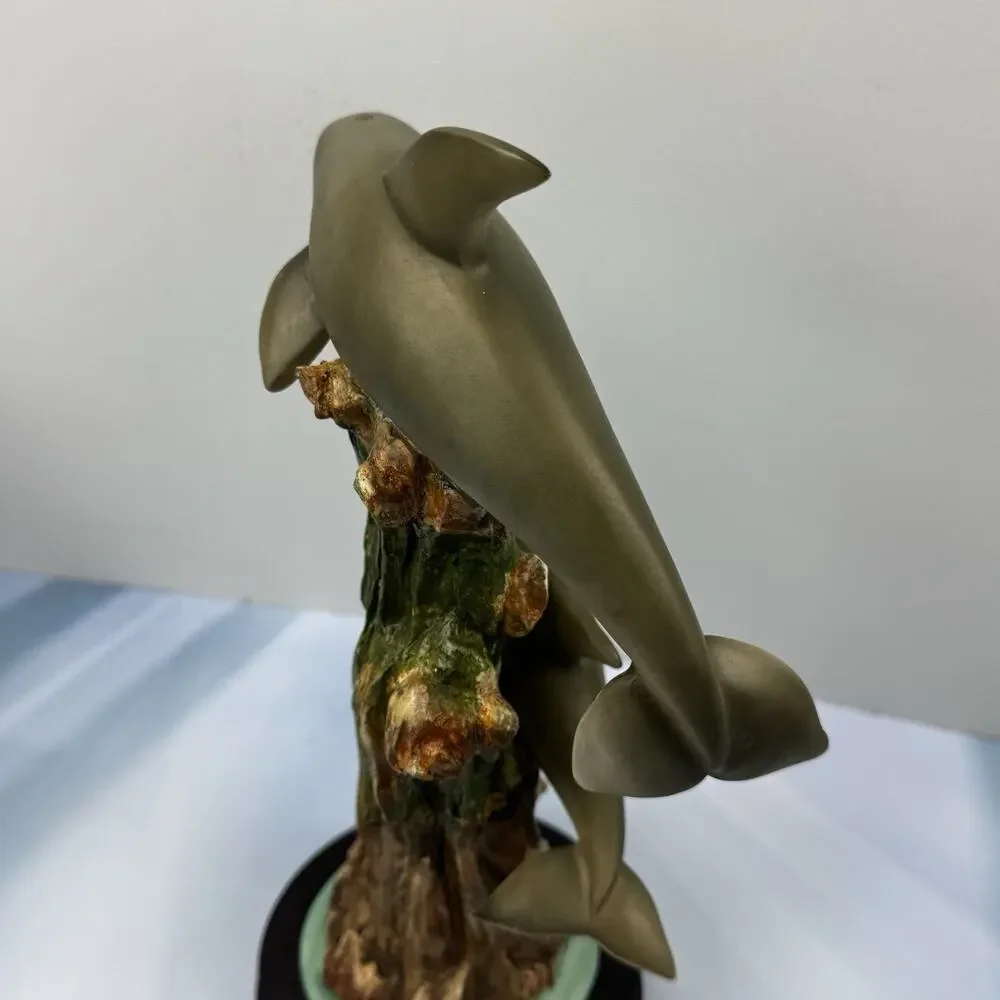 Wildlife Dolphins‎ Statue Crosa Collection Seaworld Edition Nautical Decor EUC